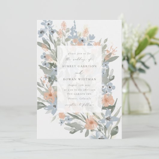 Invitation Jardin Flourissant (Debout devant)