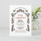 Invitation Jardin Flower Arch Jalon 50e anniversaire (Debout devant)