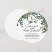 Invitation Jardin Foliage Nature Fête des mariées verte (Devant / Derrière)