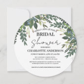 Invitation Jardin Foliage Nature Fête des mariées verte (Devant)