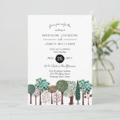 Invitation Jardin forestier des arbres Mariage des bois | Inv (Debout devant)