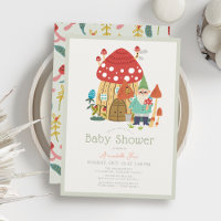 Jardin Gnome Champignons Green Baby shower garçon