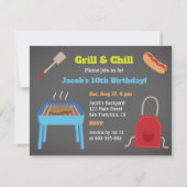 Invitation Jardin Grill and Chill BBQ Anniversaire (Devant)