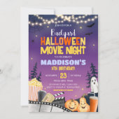 Invitation Jardin Halloween Anniversaire Soirée cinéma (Devant)