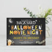 Invitation Jardin Halloween Movie Night Scanner Boy Anniversa (Debout devant)