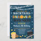 Invitation Jardin Halloween Soirée cinéma Anniversaire (Devant)