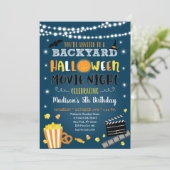 Invitation Jardin Halloween Soirée cinéma Anniversaire (Debout devant)