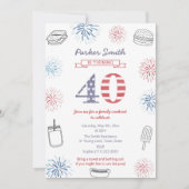 Invitation Jardin informel 40e fête d'anniversaire (Devant)