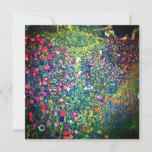 Invitation Jardin italien Gustav Klimt<br><div class="desc">Carte représentant la peinture à l’huile de Gustav Klimt,  Paysage du jardin italien (1913). Un beau jardin de fleurs colorées : rouge,  blanc,  rose,  violet. Un grand cadeau pour les amateurs d'art Art Nouveau et autrichien.</div>