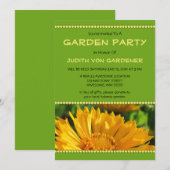 Invitation Jardin Jaune Coréopsis Fleur (Devant / Derrière)