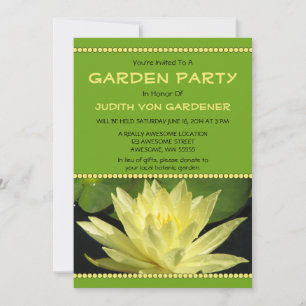 Invitation Jardin Jaune de l'eau Lily Fleur