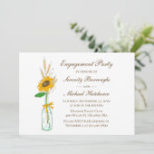 Invitation Jardin Jaune de tournesol Fête de fiançailles flor (Debout devant)