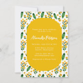 Invitation Jardin Jaune Fête des mariées d'aquarelle (Devant)