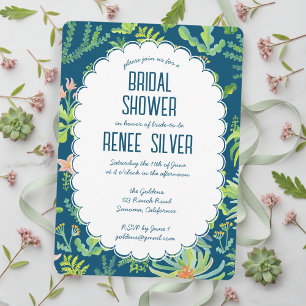 Invitation Jardin Jungle Aquarelle SUR MESURE ENTERREMENT DE