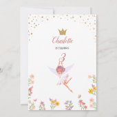 Invitation Jardin magique enchanté Forêt de fées Anniversaire (Dos)