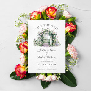 Invitation Jardin Mariage Fête Floral Porte Jardin