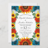 Invitation Jardin Mariage Floral été (Devant)