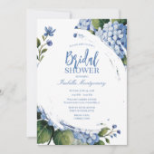 Invitation Jardin Mariage Hydrangea Bleu (Devant)