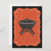 Invitation Jardin masculin Anniversaire BBQ Party Rustic Blac (Dos)