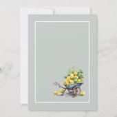 Invitation Jardin méditerranéen Élégant Mariage citron (Dos)