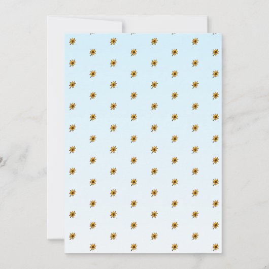 Invitation Jardin mignon Fleurs Filles Cheveux Brown Annivers (Dos)