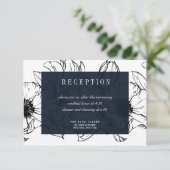 Invitation Jardin moderne | Bleu | Mariage floral RSVP (Debout devant)