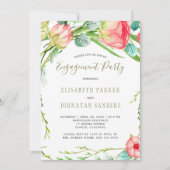 Invitation Jardin moderne élégante fête rose (Devant)