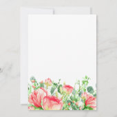 Invitation Jardin moderne élégante fête rose (Dos)