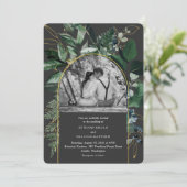 Invitation Jardin moderne et verdoyant, mariage photo (Debout devant)