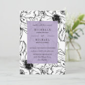 Invitation Jardin moderne | Lavande | mariage floral (Debout devant)