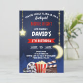 Invitation Jardin Movie Soirée Garçon fête d'anniversaire (Debout devant)