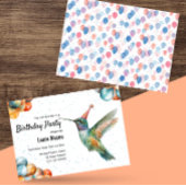 Invitation Jardin naturel d'été des colibris Fête d'anniversa