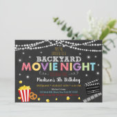 Invitation Jardin Nuit de cinéma Anniversaire (Debout devant)