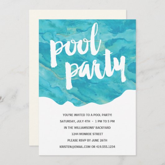 Invitation Jardin | Partie du pool (Devant / Derrière)