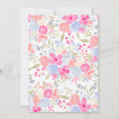Invitation Jardin pastel fleurs sauvages printemps nuptiale (Dos)