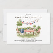 Invitation Jardin patriotique Barbecue (Devant)