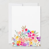 Invitation Jardin peint fleur sauvage baby shower de prairie (Dos)