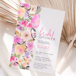 Invitation Jardin peint fleurs aquarelle douche nuptiale<br><div class="desc">Laissez-vous tenter par le charme délicat de notre jardin à la main peint à l'aquarelle fleurie Botanique à la nuptiale Invitation,  avec des fleurs douces rose pastel,  jaune,  violet et feuillage verdoyant et une police de caractères élégante et moderne</div>