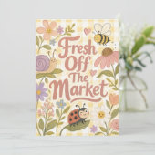 Invitation Jardin Peint Frais du Marché (Debout devant)