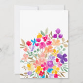 Invitation Jardin peint Pré fleur sauvage Sweet 16 (Dos)