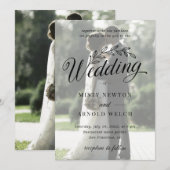 Invitation Jardin photo classique personnalisé Mariage de feu (Devant / Derrière)