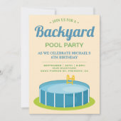 Invitation Jardin Piscine Anniversaire (Devant)