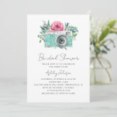 Invitation Jardin pivoines douche nuptiale. Caméra florale Bo (Debout devant)