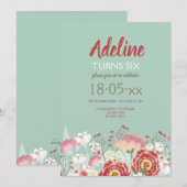 Invitation Jardin Printanier (Devant / Derrière)