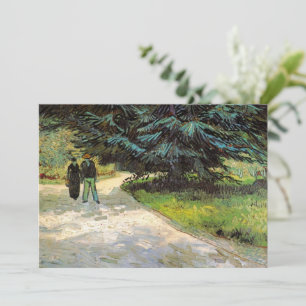 Invitation Jardin public avec couple par Vincent van Gogh