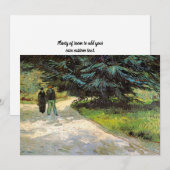 Invitation Jardin public avec couple par Vincent van Gogh (Devant / Derrière)