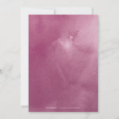 Invitation Jardin romantique aquarelle mariage floral (Dos)