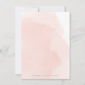 Invitation Jardin romantique aquarelle réception fleurie (Dos)