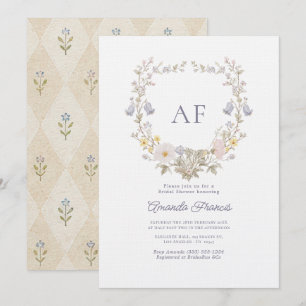 Invitation Jardin Romantique Cottagecore Fleurs Mariage Showe