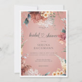 Invitation Jardin romantique moderne Fête des mariées fleurie (Devant)